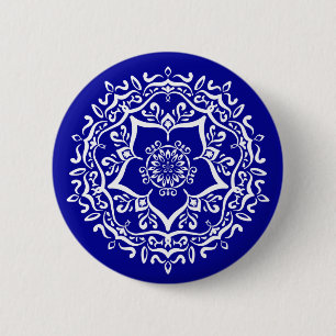 Sapphire Mandala Ronde Button 5,7 Cm