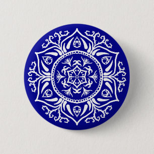 Sapphire Mandala Ronde Button 5,7 Cm