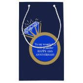 Sapphire mariage Anniversaire 45 ans sac cadeau (Dos)