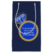 Sapphire mariage Anniversaire 45 ans sac cadeau (Devant)