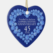 Sapphire Mariage Anniversaire de coeur ornement (Droite)