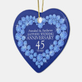 Sapphire Mariage Anniversaire de coeur ornement (Gauche)