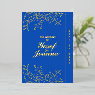 Sapphire Mariage Gold Foil Invitation