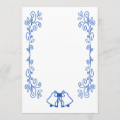 Sapphire Mariage Menu Card Bells Sollwork (Dos)