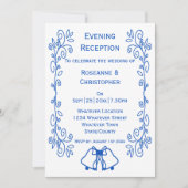 Sapphire Mariage Réception Invitation Cloches (Devant)