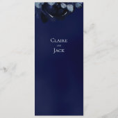 Sapphire Peony Menu Mariage Dîner (Dos)