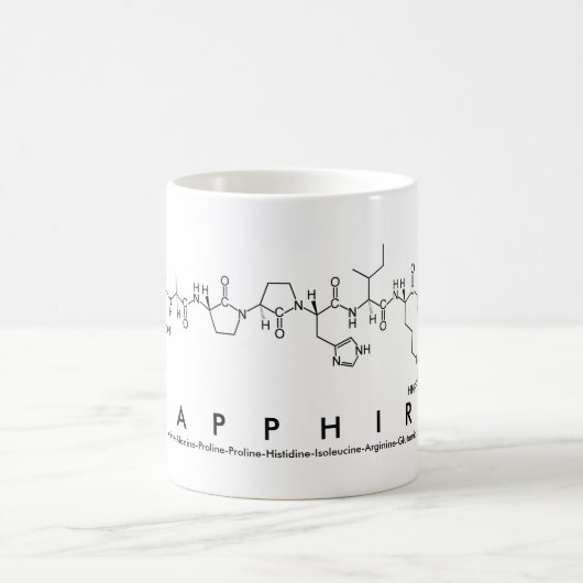 Sapphire peptide nom mug (Centre)
