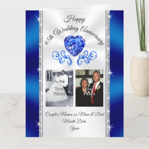 Sapphire Personalized 65th Anniversary Card Kaart