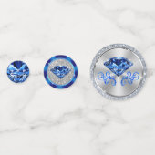 Sapphire Personnalisé 65e anniversaire Confetti (Derrière)