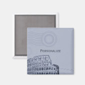 Sapphire Roman Magnet Magneet (Voorkant / Achterkant)