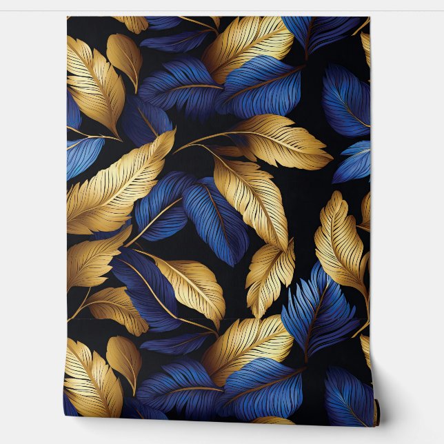 Sapphire Starlit Symphony Botanical Behang (Afrollen)