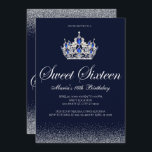 Sapphire Sweet 16 invitations d'anniversaire<br><div class="desc">Sapphire Sweet 16 Invitations Anniversaires. Conçu avec des étincelles, une parties scintillant argentée, une couronne argentée aux accents saphirs pour un merveilleux Sweet 16 Birthday. Conçue spécialement pour les ados, cette invitation au sweet sixteen en parties scintillant d'argent sera une excellente introduction à votre journée spéciale. D'autres produits de distribution...</div>