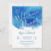 Sapphire Tide Mariage Bienvenue Dîner Invitation (Devant)