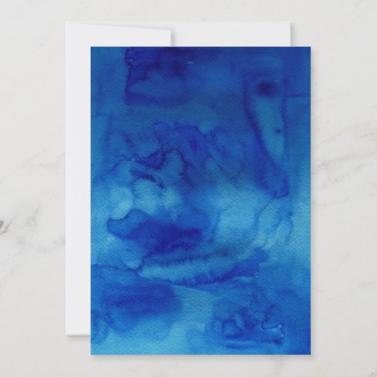 Sapphire Tide Mariage Bienvenue Dîner Invitation (Dos)