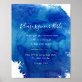 Sapphire Tide Mariage Livre d'or Bible Signal (Devant)