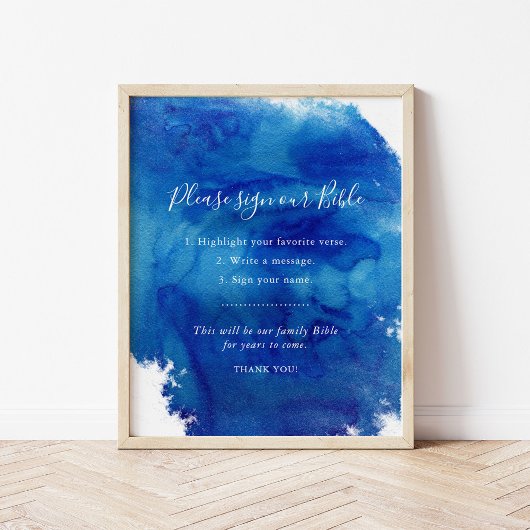 Sapphire Tide Mariage Livre d'or Bible Signal