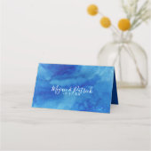 Sapphire Tide plié Mariage Cartes de place (Dos)