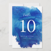 Sapphire Tide Wedding Table Numbers (Achterkant)