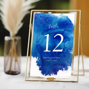 Sapphire Tide Wedding Table Numbers Guest Names