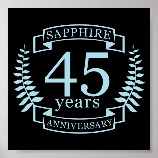 Sapphire Traditional 45th bruiloft Poster (Voorkant)