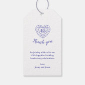 Sapphire trouwdag 45e hart cadeau labels cadeaulabel (Achterkant)