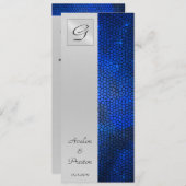 Sapphire Vitrail Programme de mariage en verre Inv (Devant / Derrière)