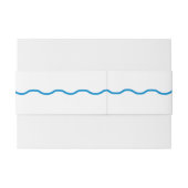 Sapphire Wavy Retro Wedding Uitnodigingen Wikkel (Achterkant Voorbeeld)