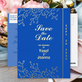 Sapphire Wedding Folie Save the Date Uitnodiging Briefkaart