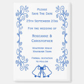 Sapphire Wedding Save The Date Magneet Bells (Voorkant)