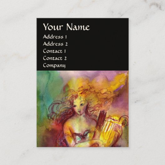 SAPPHO, DANCE MUSIC EN POETRY, zwart Visitekaartje (Voorkant)