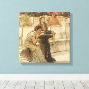 Sappho en Alcaeus door Sir Lawrence Alma Tadema Canvas Afdruk