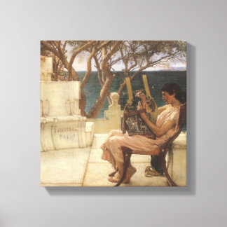Sappho en Alcaeus door Sir Lawrence Alma Tadema Canvas Afdruk