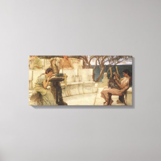 Sappho en Alcaeus door Sir Lawrence Alma Tadema Canvas Afdruk (Voorkant)