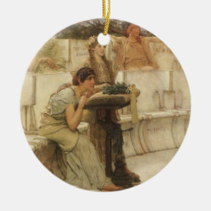 Sappho en Alcaeus door Sir Lawrence Alma Tadema Keramisch Ornament