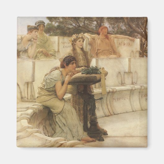 Sappho en Alcaeus door Sir Lawrence Alma Tadema Magneet (Voorkant)