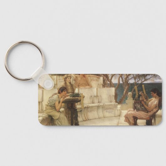 Sappho en Alcaeus door Sir Lawrence Alma Tadema Sleutelhanger (Achterkant)