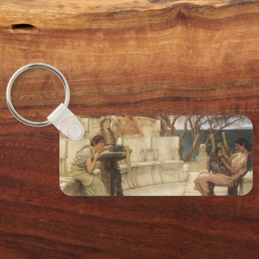 Sappho en Alcaeus door Sir Lawrence Alma Tadema Sleutelhanger (Achterkant)
