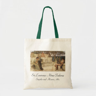 Sappho en Alcaeus door Sir Lawrence Alma Tadema Tote Bag