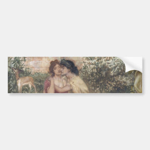Sappho en Erinna in een Griekse tuin (Lesbische li Bumpersticker