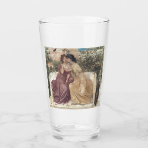 Sappho en Erinna in een Griekse tuin (Lesbische li Glas