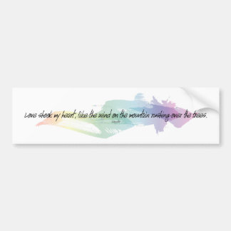 Sappho Love Shook My Heart Quote Bumpersticker