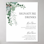 Sappig Groen | Signature Drankjes Uithangbord Poster (Voorkant)