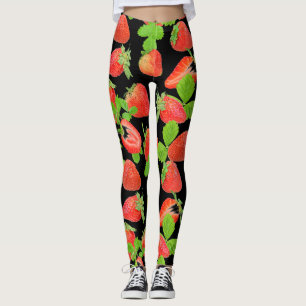 Sappig lichee patroon op transparante achtergrond leggings