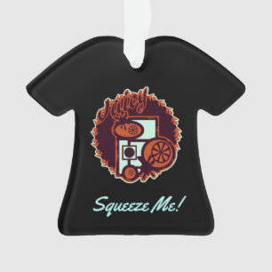 Sappig Sinaasappel "Knijp me! Ornament