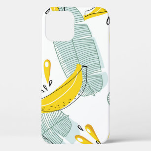 Sappige Bananen Helder  Patroon iPhone 12 Hoesje