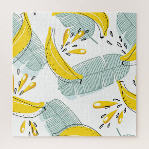 Sappige Bananen Helder Patroon Legpuzzel