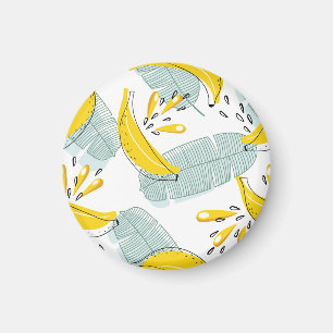 Sappige Bananen Helder Patroon Magneet