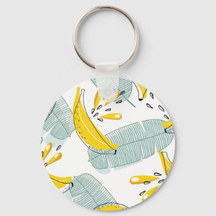 Sappige Bananen Helder Patroon Sleutelhanger