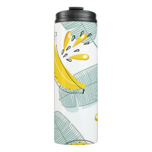 Sappige Bananen Helder Patroon Thermosbeker