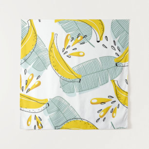 Sappige Bananen Helder  Patroon Wandkleed